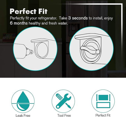 ICEPURE PLUS 5231JA2006A NSF/ANSI 53&42 Certified Refrigerator Water Filter Replacement for LG LT600P, Kenmore 46-9990, 5231JA2006B, 5231JA2006E, LT600P-B, 469990, FML-2, LFX25975ST, LFX25960ST, 4PACK
