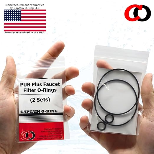Captain O-Ring – Replacement O-Rings for PUR Plus Sink Faucet Filters (2 Sets)
