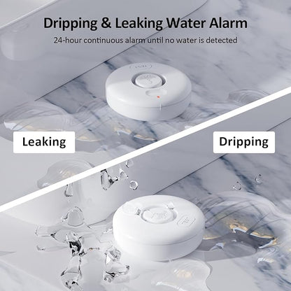 3 Pcs WD71 Water Leak Alarm Detector, 120dB Loud Alert Water Sensor, Can Use WiFi Gateway/Hub(Gateway Not Included), Easy Installation for Home, Basement Flood Prevention, Bathroom, Sink, Laundry