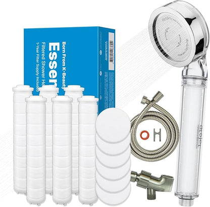 Essential Everyday Shower Ritual Elevating Korea’s Beauty Legacy – High-Purity Sediment Filters for Softer Skin & Smoother Hair | 1 Year Advanced Filtration Set (JNE100-SET-1YR)