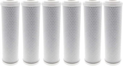 Tier1 10 Micron 10 x 2.5 Water Filter | Whole House Carbon Block Water Filter Replacement Cartridge | Compatible with Pentek EPM-10, 155634-43, EP-10, CB-25-1010 | 2.5 x 10 Water Filter (6-Pack)