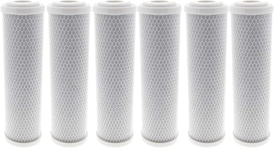 Tier1 10 Micron 10 x 2.5 Water Filter | Whole House Carbon Block Water Filter Replacement Cartridge | Compatible with Pentek EPM-10, 155634-43, EP-10, CB-25-1010 | 2.5 x 10 Water Filter (6-Pack)