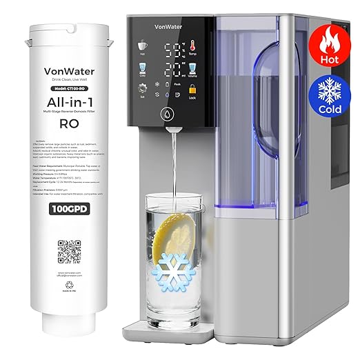 CT100-RO Replacement Filter | 𝐑𝐞𝐯𝐞𝐫𝐬𝐞 𝐎𝐬𝐦𝐨𝐬𝐢𝐬 RO Filter Cartridge for CT910/C5/CT910G Series | 100GPD 12-24 Months | NSF/ANSI372,42,58, Reduce TDS PFAS (CT100-RO)