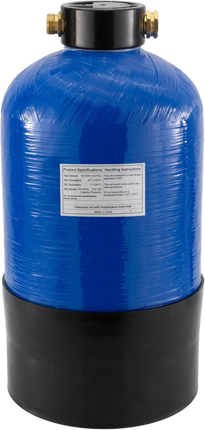 RecPro RV Water Softener Portable | Prevents Hard Water Buildup | Hose and TDS Water Test Strips Included | Cation Exchange Resin (16,000 Grain)