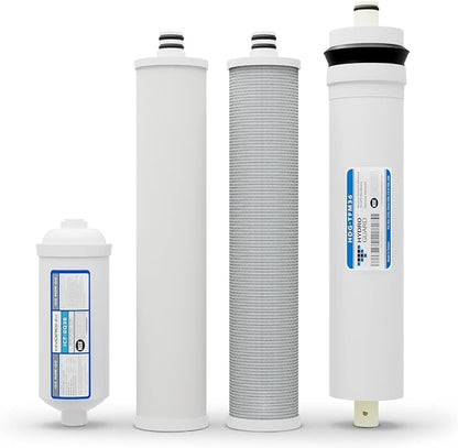 RO-CUL-4 Replacement Filter Set – Compatible with AC30 & AC15 Reverse Osmosis Systems – 4-Stage RO Filter Kit – Sediment & Carbon Filtration – Improves Taste & Odor