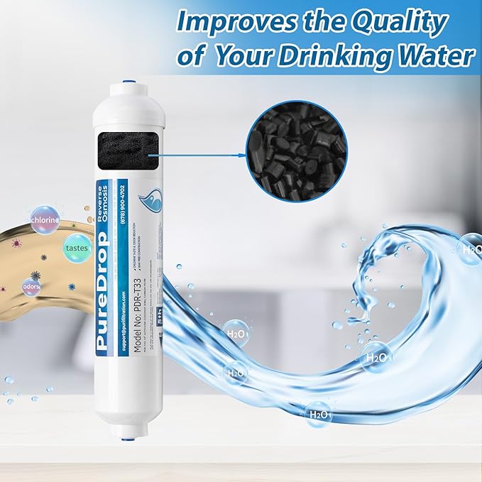 PureDrop PDR-F9K 1-Year Reverse Osmosis Water Filter Replacement Set for 6-Stage Under-Sink Water Filtration Systems with Alkaline Mineral Filter