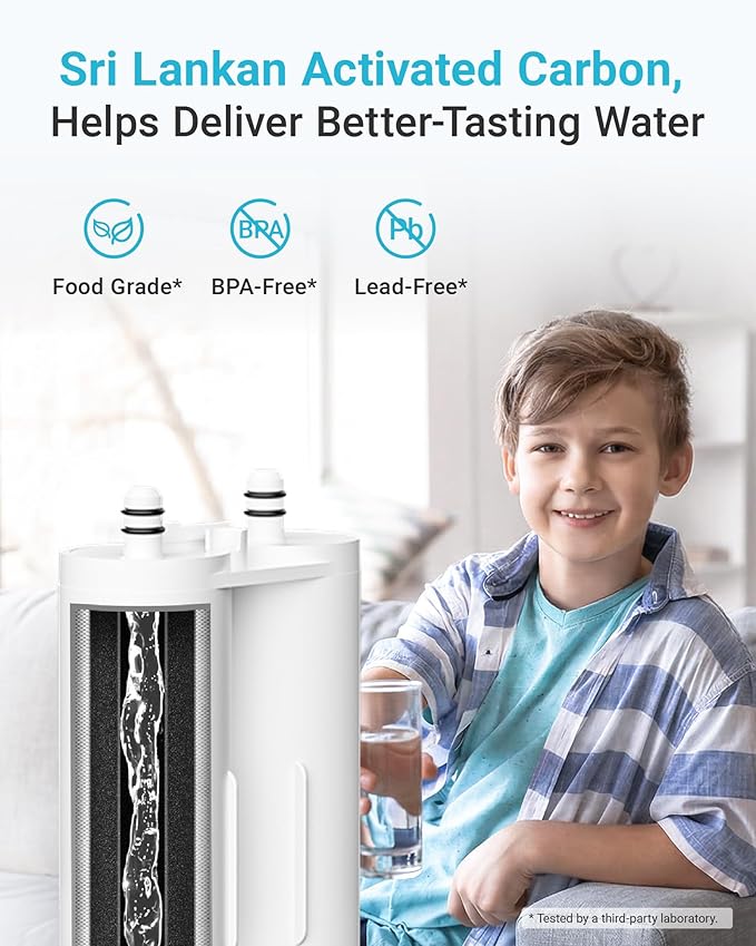 AQUA CREST AQF-FF29 Replacement for Frigidaire® WF2CB® Water Filter, 2 Pack | Frigidaire® & Electrolux® Refrigerator Water Filter, replacement for PureSource2®, NGFC 2000, FC100, Kenmore 9916