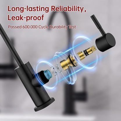 SUMERAIN Water Filter Faucet for Reverse Osmosis or Water Filtration System | Matte Black, 304 Stainless Steel, 100% Lead-Free, Drinking Water Faucet for Kitchen Sink