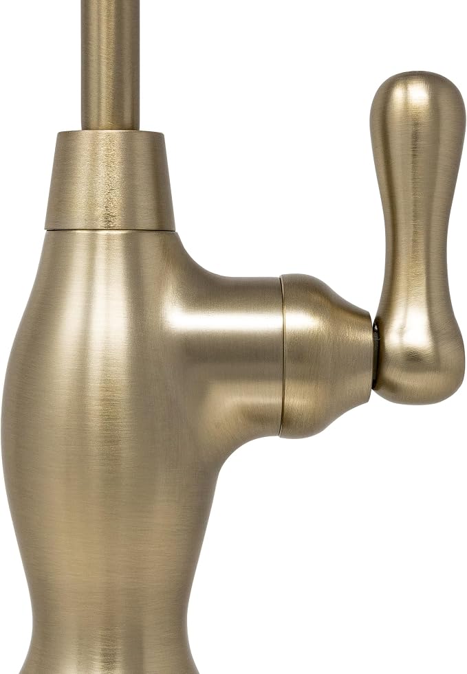 Metpure Non-airgap NSF Certified RO Faucet Reverse Osmosis Drinking Water Filtration System Water Dispenser Spout (Champagne Gold) Vase Style with Faucet Wrench.