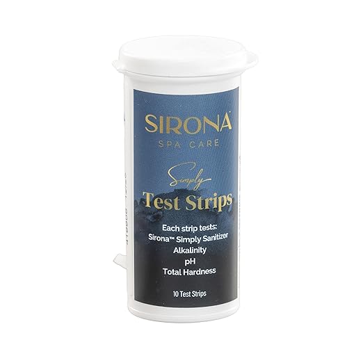 Sirona Spa Care Simply Test Strips – for Use with The Sirona Simply Chlorine-Free & Bromine-Free System for Spas & Hot Tubs, 25-Count Bottle (82120)