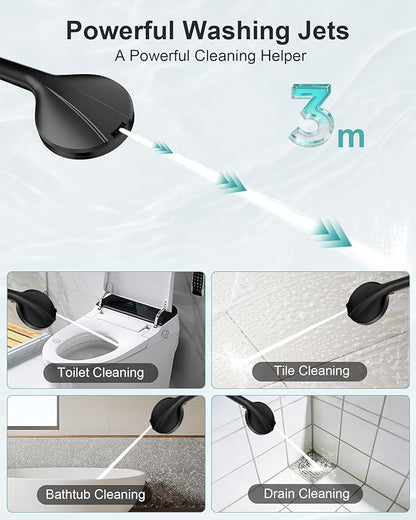 Filtered Handheld Shower Head, 9 Spray Modes High Pressure, 5 Replacement Filters Included, Hard Water Softener 20-Stage Filtration, Remove Chlorine, Relieve Dry Itchy Skin, 5 Filters-Black