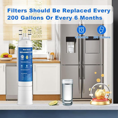 Water Filter Replacement Compatible with Frigidaire FPPWFU01, FPPWFU01, PurePour PWF-1, PureAdvantage PWF-1 Water Filter and PureAir Ultra II PAULTRA2 Air Filter Combo (3+3)