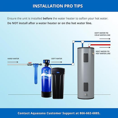 Aquasana SimplySoft® 60,000 Grain Water Softener - Whole House Hard Water Reduction - Base Tank & Cabinet System WH-SF60-BASE