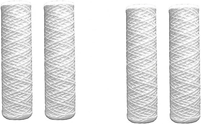 CFS – 4 Pack Universal String Wound Sediment Water Filter Cartridges Compatible with American Plumber W30W Models – Remove Bad Taste & Odor – Whole House Replacement Filter Cartridge – 5 Micron