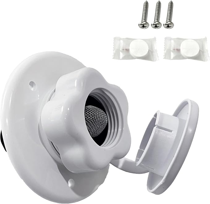 RV City Water Inlet With Check Valve Flange Hose Connector Connection Fill