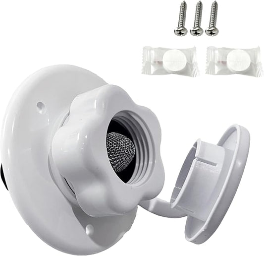 RV City Water Inlet With Check Valve Flange Hose Connector Connection Fill