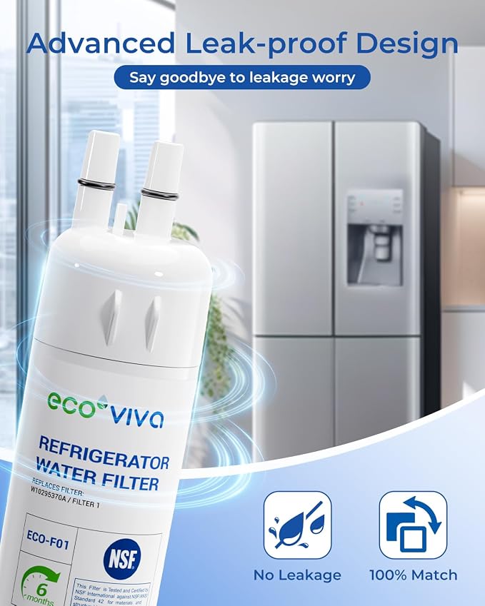 Ecoviva W10295370A Water Filter Replacement, Pack of 3