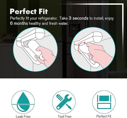 ICEPURE PLUS NSF/ANSI 53 Certified UKF8001 Refrigerator Water Filter Compatible with Maytag UKF8001, UKF8001AXX, UKF8001P, Whirlpool 4396395, 469006, EDR4RXD1, EveryDrop Filter 4, 2PACK