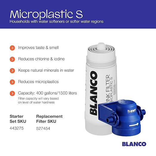 BLANCO 443275 Under Sink Water Filtration System - Microplastic S Filter