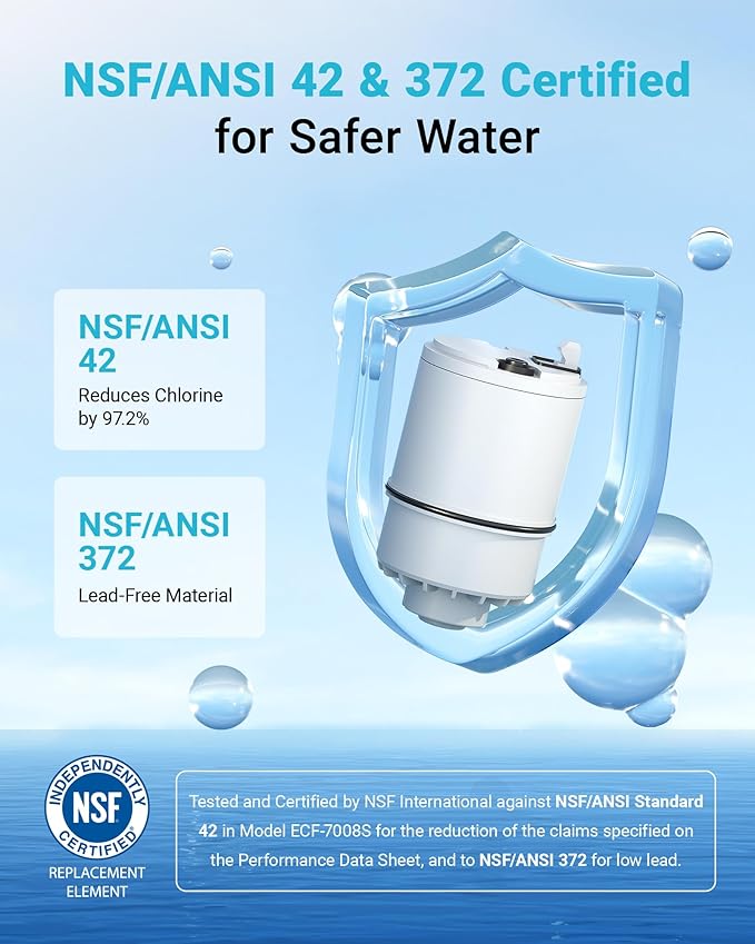 AQUA CREST CF08B Faucet Filter, Compatible with All PUR® Plus Faucet Filtration System, Replacement for RF-3375®, NSF 42 Certified, 9-Month, 900-Gallon, 3 Pack