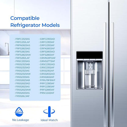 TEEHAY PWF-1 FPPWFU01 Frigidaire Water Filter, Compatible with Frigidaire FRSS2623AS, GRFS2853AF, GRSS2652AF, FRFS2823AD, FRFS2823AS, FRFS282LAF, FRSS2623AB, GRFC2353AF, FPRU19F8WF, 2 Pack