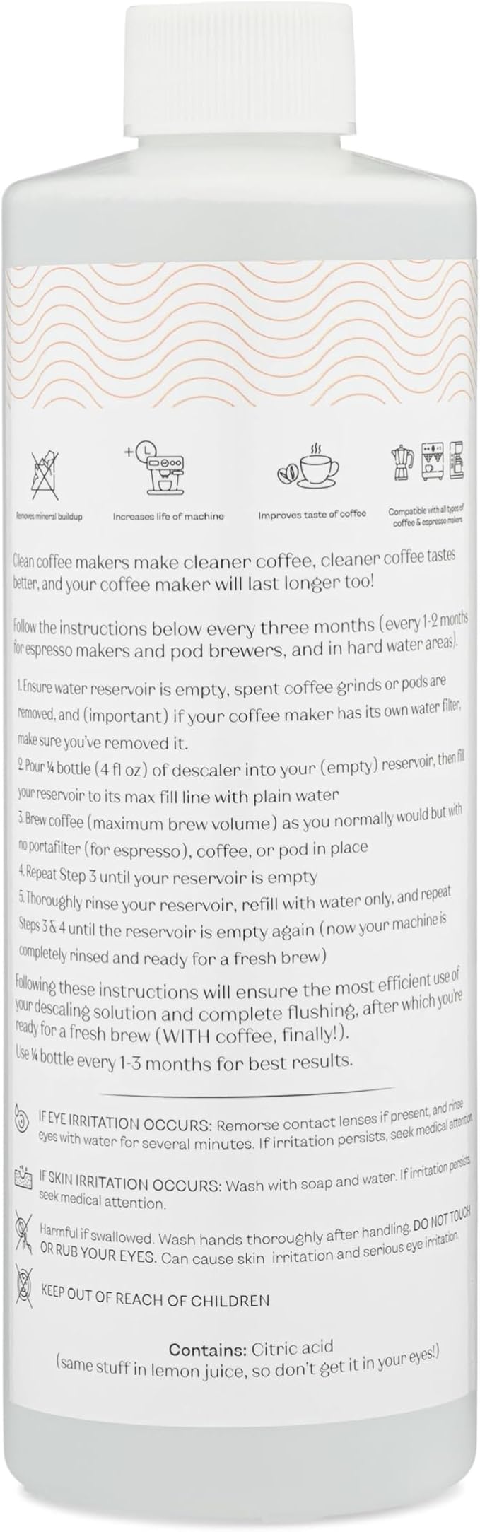 Descaler | Liquid Descaling Solution for Nespresso, Delonghi, Breville and All Types of Espresso Machines | Descaler Removes Mineral Desposits for Cleaner Coffee Makers and Cleaner Coffee