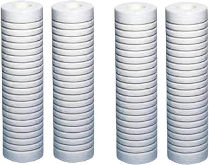 CFS – Standard Capacity Grooved Water Filter Cartridges Compatible with Whirlpool WHKF-GD05 Models – Removes Bad Taste and Odor – Whole House Replacement Filter Cartridge (4 Pack)