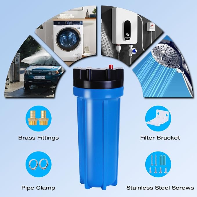 H&G Lifestyles 2.5 x 10 Water Descaler Filter Cartridge Replacement | Scale Calcium Inhibitor Inline Water Softener for Water Heater Anti-Scale Buildup Calcium Magnesium Removal