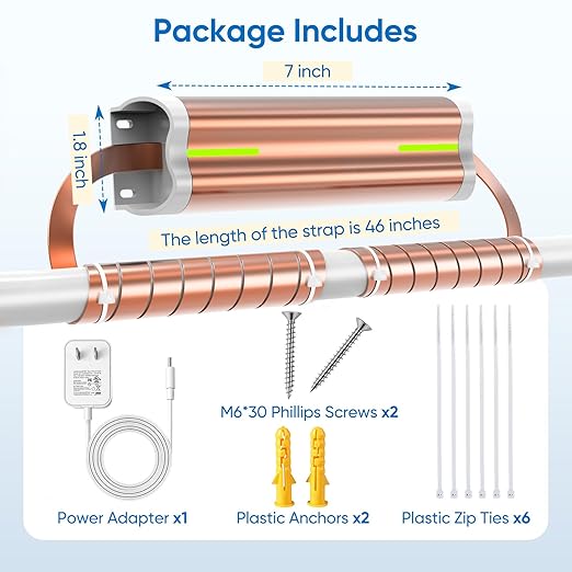 Electronic Water Descaler System for Whole House, Salt-Free Water Softener - Compatible with Most Pipes, Prevents Limescale Build-Up, Easy Install & Maintenance-Free