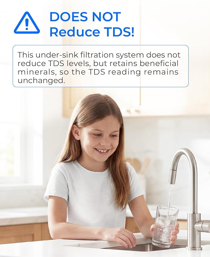 Waterdrop RF17-UF Water Filter Replacement for 17UA/17UA-UF/17UB/17UB-UF | Reduces Lead, Chlorine, Bad Taste & Odor, 0.01 μm Under Sink Water Filter, 3 Years