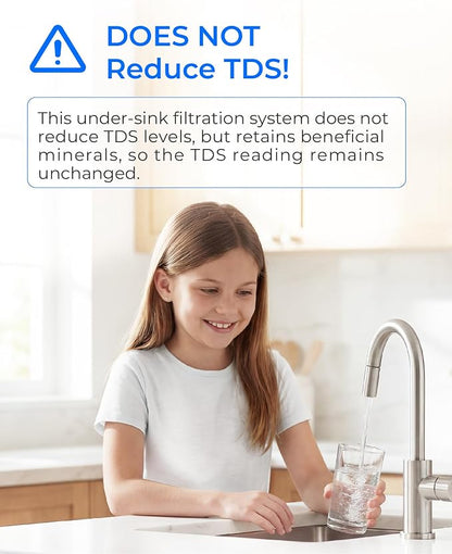 Waterdrop RF17-UF Water Filter Replacement for 17UA/17UA-UF/17UB/17UB-UF | Reduces Lead, Chlorine, Bad Taste & Odor, 0.01 μm Under Sink Water Filter, 3 Years