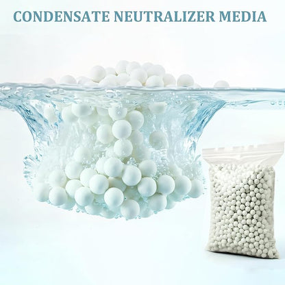 Condensate Neutralizer, 6.6 Lbs Condensate Neutralizer Refill Media Pellets 7-8mm Calcite Water Heater Media Filter