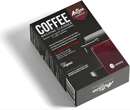 Descaling Cleaning Solution for all Coffee and Espresso Machines - ORMRI Certified for Organic Use (4 Single Use Packets)
