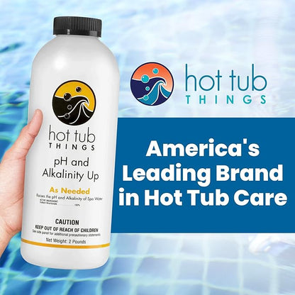 Hot Tub Things pH Up & Alkalinity Increaser for Hot Tub – Pool Shock, Alkalinity Up, pH Increaser and Alkaline Booster for Spa or Pool, Maintain Balanced Water Quality and Clear Water Use – 2 Pounds