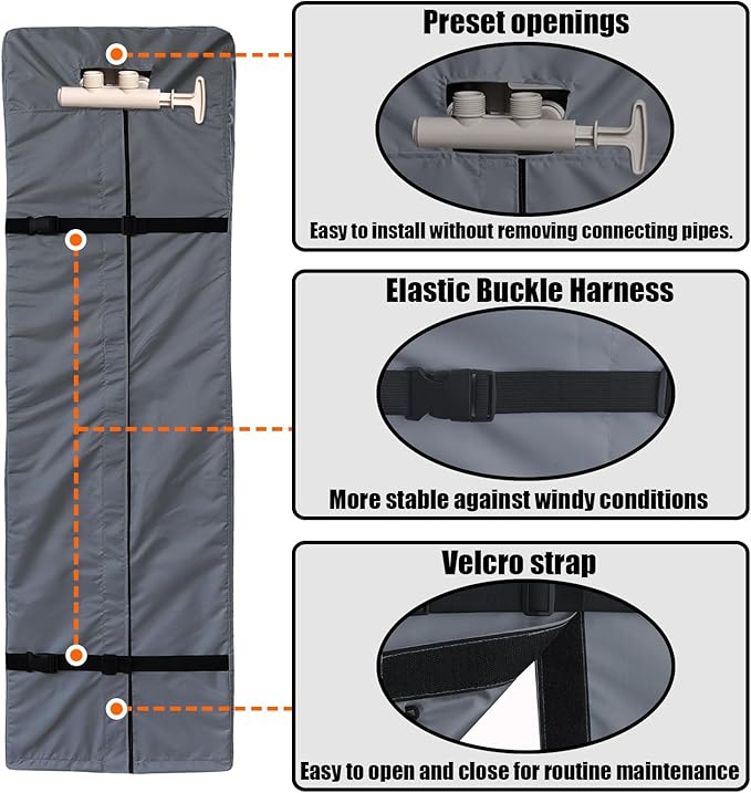 Water Softener Cover for WHES30E/WHES40E Grain Softener, Openable top Easy to use Removal-free installation for UV Dust protection of Water Softener Housings Outdoor or indoor (Grey)