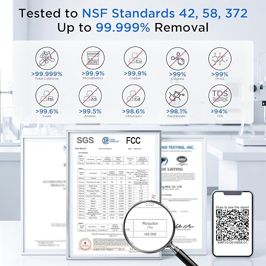 ANGEL X2 Tankless Reverse Osmosis System, 700 GPD, Under Sink RO Filter | NSF standards, 0.5 GPM fast flow, 2.5:1 pure-to-drain ratio, slim 4.72’’ design, easy DIY installation, 2-sec filter changes