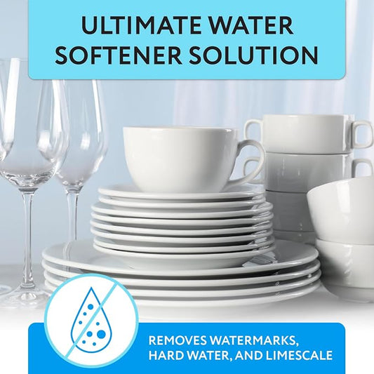 IMPRESA Dishwasher Salt for Hard Water - 4.4 lb (2 kg) Coarse Grain Water Softener Salt - Pure Additive-Free & Spotless Finish - compatible with Bosch, Miele, Whirlpool & Thermador Models