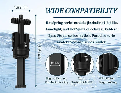 Salt Water chlorination System Cartridge Replacement for Spas & Hot Tubs/Hot Spring Highlife/Limelight,Chlorine-Generating Filter for Gentle,Soft Fresh Water to Helps Combat Dry Eyes&Itchy Skin, 3Pack