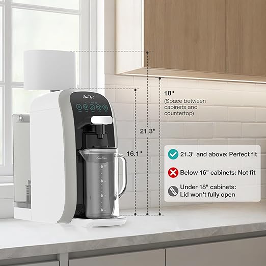 SimPure Y7T-A Countertop Reverse Osmosis Water Filter, NSF/ANSI 58 Certified, 5 Stage RO Water Filtration System, Water Purifier for Home, No Installation, 4: 1 Pure to Drain, pH+ Balanced ALK Taste
