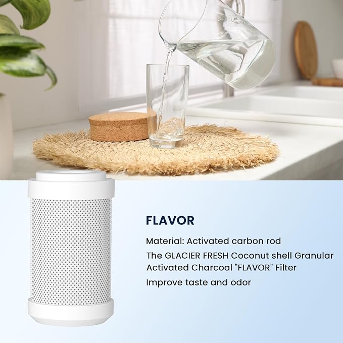 GLACIER FRESH RV Water Purification System with Replacement Filter Cartridges, 0.2 Micron High Flow Filter, Sediment Longevity Filter, and Improved Taste Granular Activated Carbon Filter