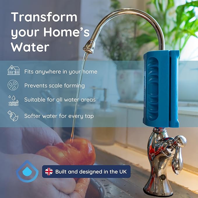 Magnostream Magnetic Water Descaler – Whole House Limescale Remover for Pipes, Appliances & Showers (Pack of 3) – Salt-Free Water Softener Alternative & Hard Water Conditioner – Eco-Friendly Unit