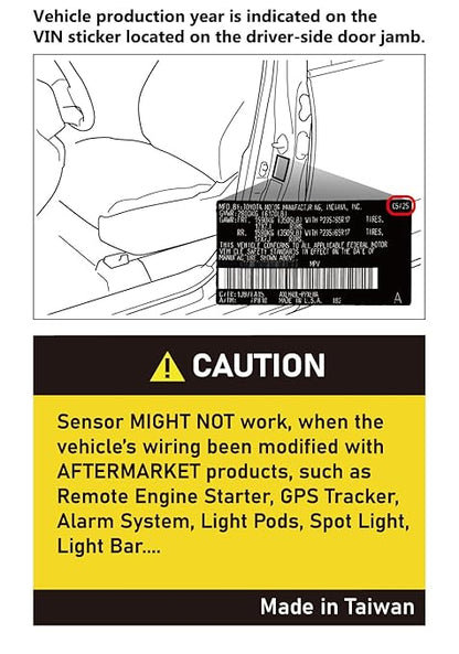 Fits for Camry 2023 2022 2021 2020 2019 2018, with Valet Mode, Plug & Play Smart Sensor System, Anti-Theft for Wheels, Catalytic Converter, Window Breakage Protection & Power Window Controller