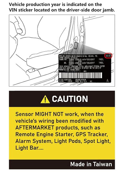 Protect-X Wheel Anti-Theft Smart Sensor for Crown Signia 2026 2025 2024 | Plug & Play, Catalytic Converter Theft Protection, Window Breakage Alert, Window Control by Factory Keyfob, Valet Mode