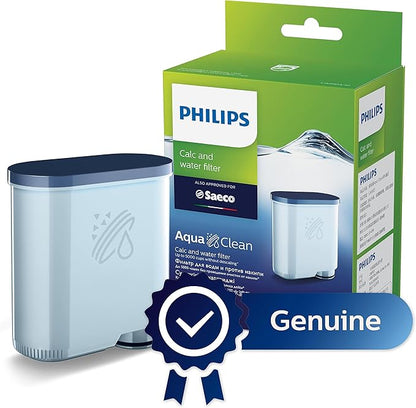 Philips AquaClean Original Calc and Water Filter & Machine Descaler, Perfect Descalcification for a Prolong Machine Lifetime, 1 Descaling Cycle, Bottle of 250 ml, (CA6700/47)