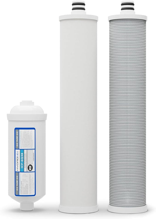 Hydronix HX CUL-3 Compatible Culligan AC-30 AC-15 RO 3 Filter Replacement Set for Reverse Osmosis Drinking Water System, 12.5x5x1.9, White - HX-RO-CUL-3