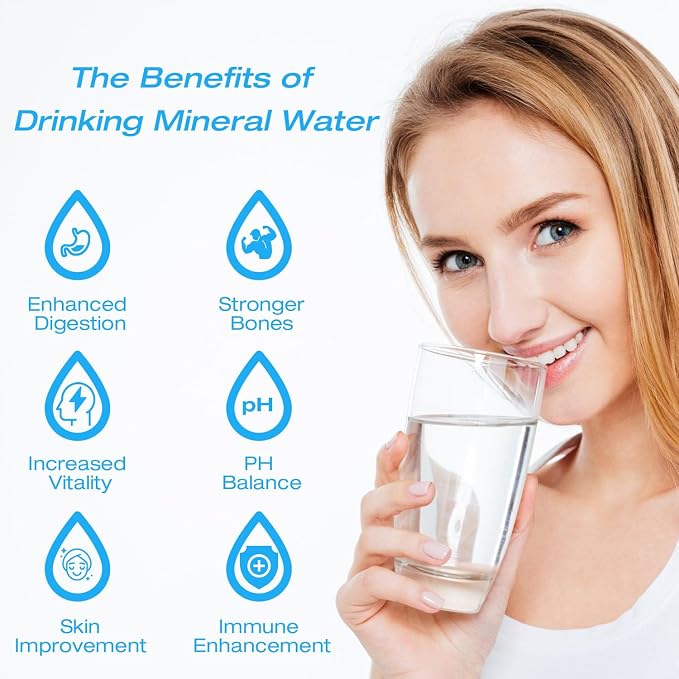 H&G Lifestyles Remineralization Filter,Mineral Water Filter 1,500 Gallons | Water Remineralizer for Reverse Osmosis with 1/4" Quick Connect Thread, Restore Essential Minerals for RO Water System