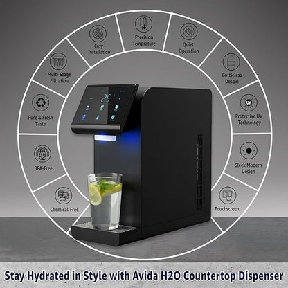 Bottleless Water Dispenser - Instant Hot and Cold Water Dispenser for Countertop W Full Installation Kit, Quiet Multi-Stage Filtration + UV Sterilization & Touchscreen Design, 2026 Ultra