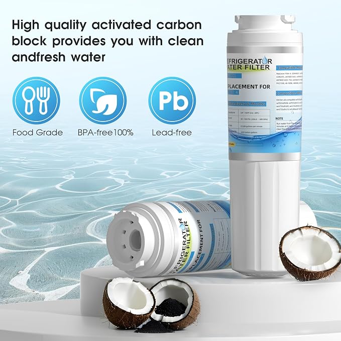 Everydrop filter 4 Replacement for Whirlpool WRF555SDFZ WRF535SWHZ WRX735SDHZ WRX735SDBM WRF555SDHV WRF535SWHV, Maytag MFI2569VEM MFI2568AES MFI2269VEM MFI2269VEB MFI2569YEM MFI2569YEM by WXOXIMI