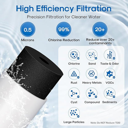 ICEPURE WFS5300A-20 5 Years or 40K Gallons Under Sink Water Filtration System, Ultra High Capacity NSF/ANSI CAN372 & 42 Certified, Direct Connect Drinking Faucet, Removes Chlorine, Odor, Heavy Metals
