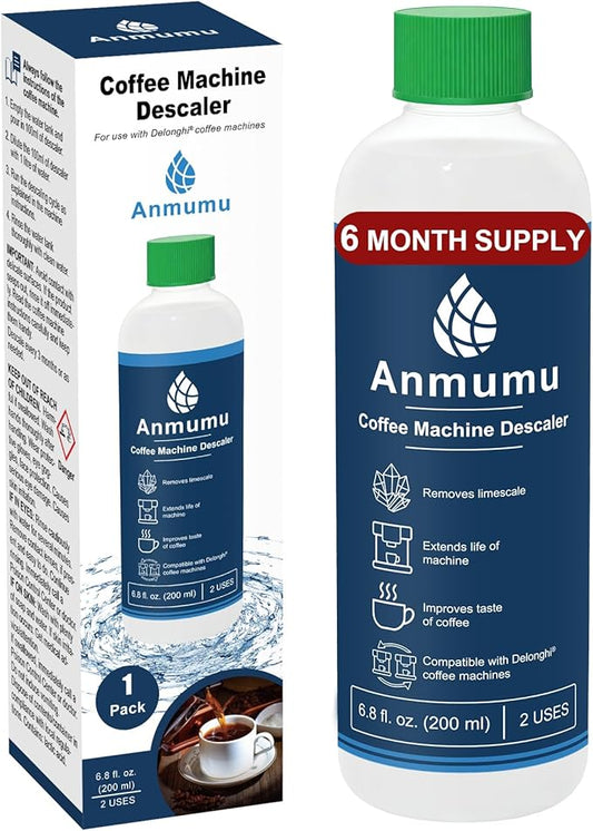 Anmumu Delonghi* Descaler EcoDecalk Cleaner for All Delonghi* Machines|delonghi* Descaling Solution 2 Uses(200 ML Pack)